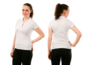 Camisa Polo Branca Femenina